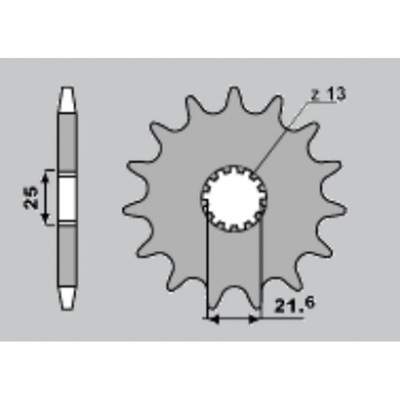 CHT ZĘBATKA PRZEDNIA 564 16 SUZUKI GSR 600 / GSXR 600/750, TDM 850`91-01 (JTF520.16)